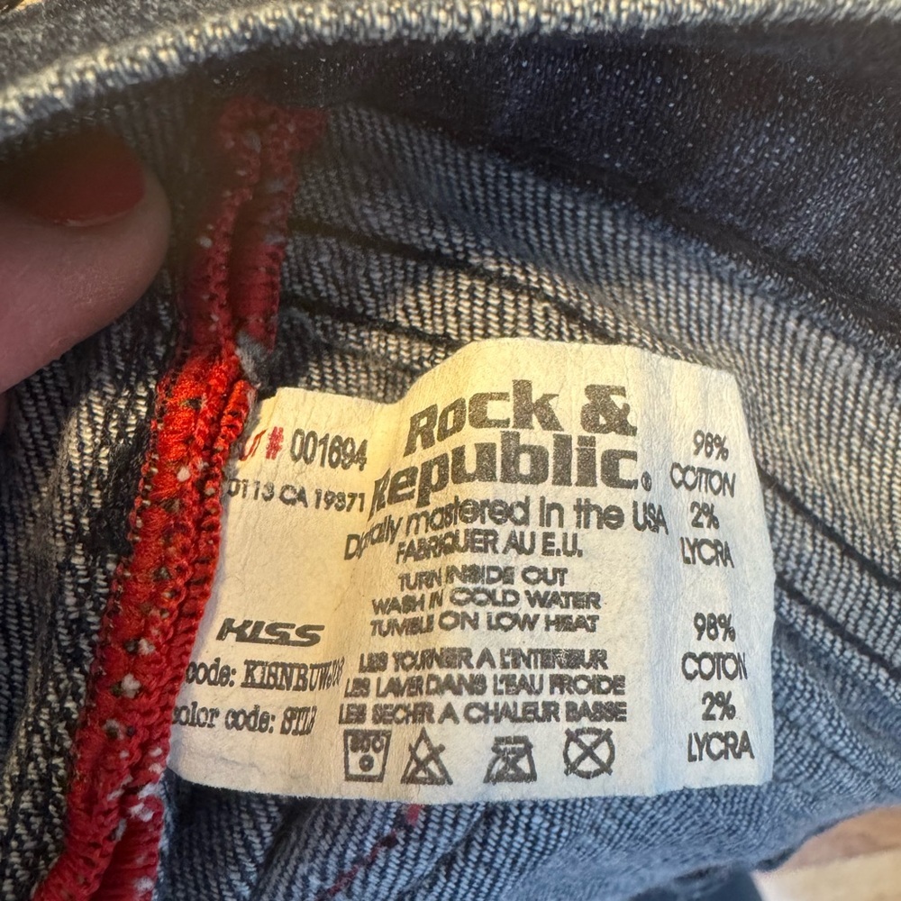 Rock & Republic Y2K Dark Blue Low Rise Flare Premium Denim Size 30 - Picture 6 of 6